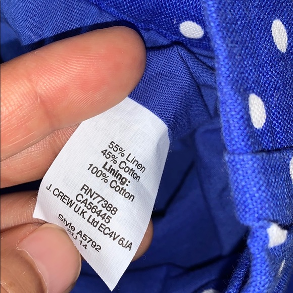 J. Crew Boardwalk Polka Dot Linen Skirt.Size 4 - Picture 14 of 14